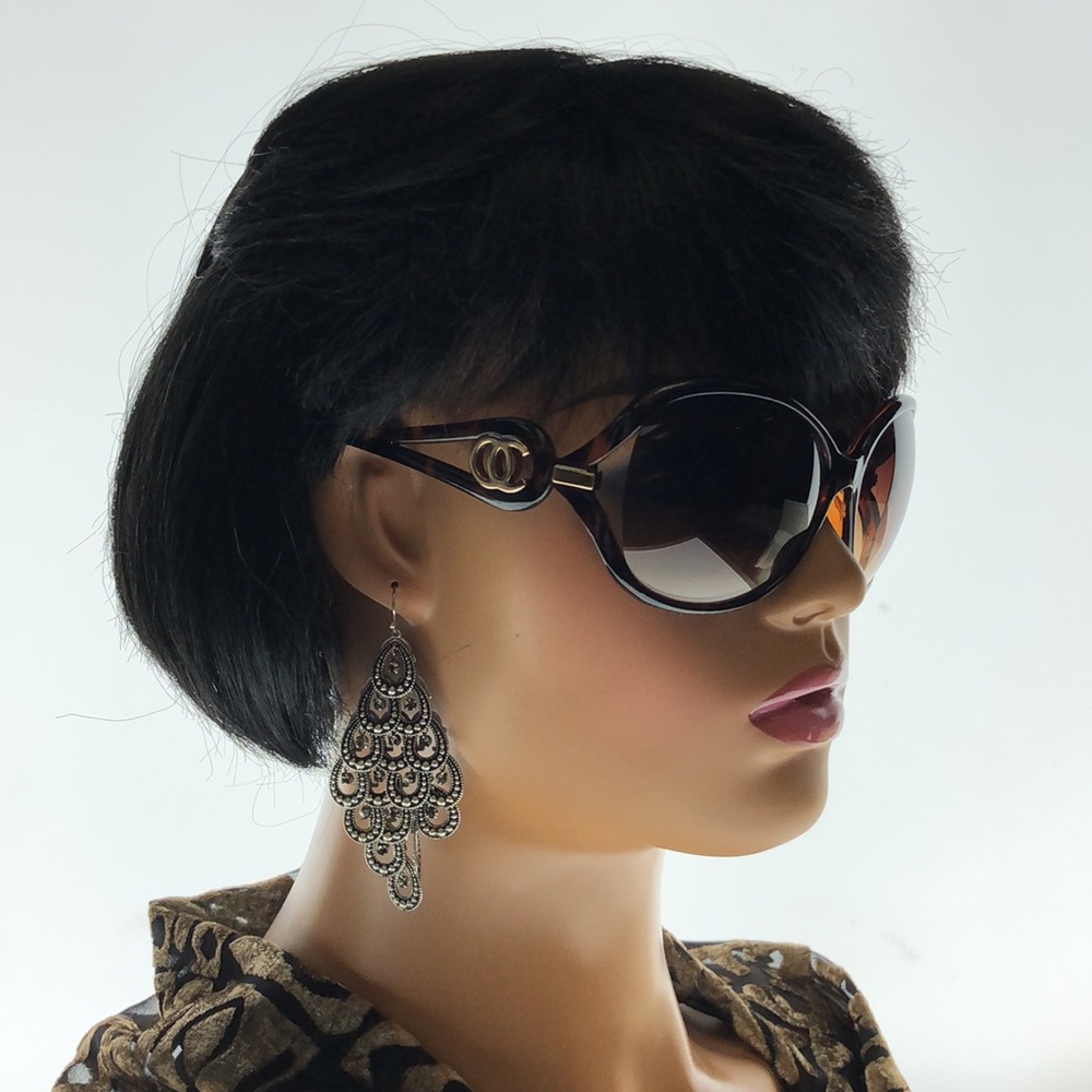 Oleg Cassini Big Round Tortoise Shell Frame Thick… - image 3